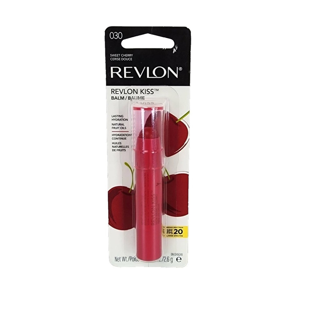 Revlon Kiss Sweet Cherry Tinted Lip Balm SPF 20 Hydrating Oils Expired 2022